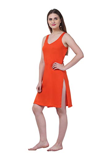 Image of Splash Cotton Rich Camisole Slip for Women| Long Kurti Slip /Suit Slip /Camisole Slip Knee Length - 139
