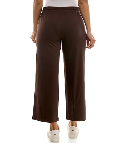 Zac & Rachel Women's Brushed Dty Wide Leg Crop with Functional Pockets and Tie Waistband4