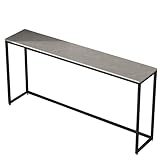 【Materiali Durevoli】Realizzato con una combinazione di pannelli in legno ingegnerizzato e una robusta struttura in ferro, questo tavolo consolle è costruito per durare. Il design robusto offre un supporto affidabile pur mantenendo un aspetto elegante