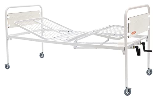 Letto degenza manuale larghezza 90 cm con Due manovelle a Tre snodi