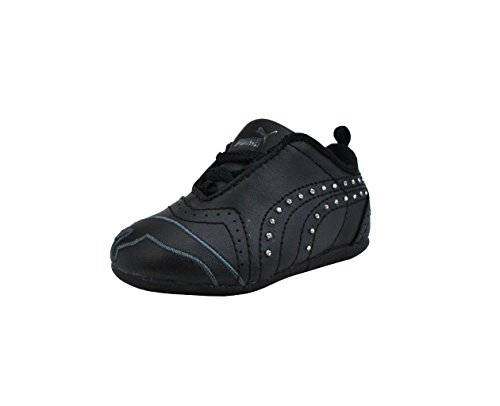 PUMA Shoes Sela Diamond Rhinestone Infant Toddler Black Sneakers (5 M US Toddler)
