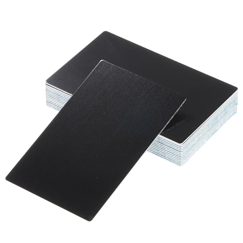 Cartes de visite vierges en métal 80x50x1mm uxcell noir gravure laser loisirs créatifs