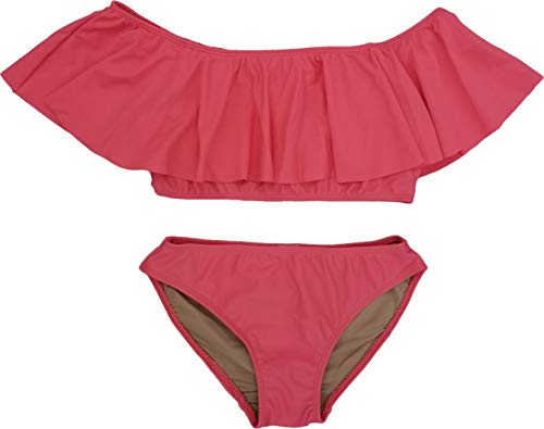 Image of Cheryl Creations Kids Girl's Cute & Comfortable Two Piece Ruffle Front Bathing Suit Bikini | Swimsuit