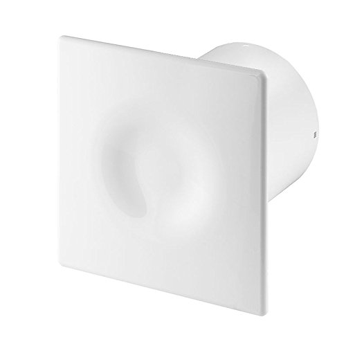Silent, Ventilador extractor de 100 mm con sensor de humedad y válvula de no retorno, bajo consumo de energía KWS100HZ 4.40 wattsW, 230.00 voltsV