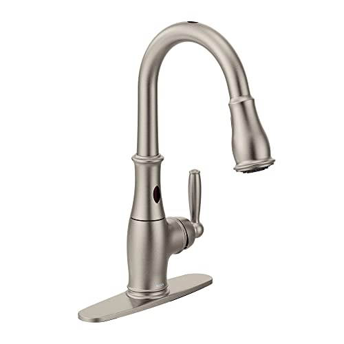 Moen Brantford Spot Resist Stainless Motionsense Two-Sensor Touchless One-Handle High Arc Pulldown Kitchen Faucet Featuring Reflex, 7185Esrs #TOP5