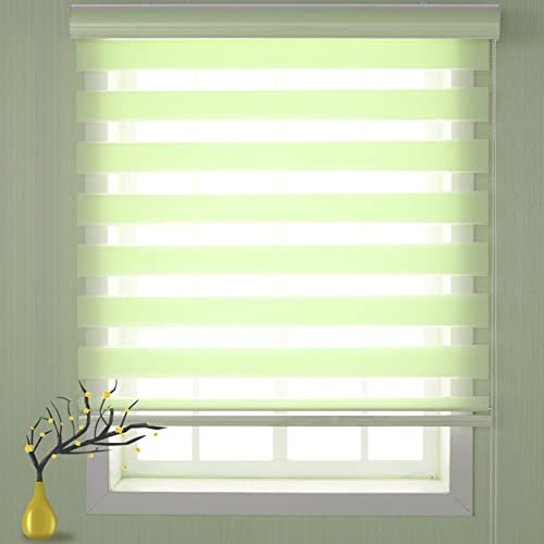 Seitenzugrollo Verdunklungsrollo 115x280cm Lichtreflektion Lichtundurchlässig Thermorollo Hitzeschutzrollo Doppelrollo Klemmrollo für Fenster & Tür Fensterrollo, Grün