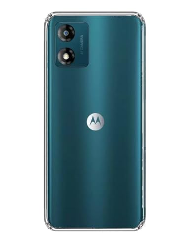 Image of COVERBLACK Soft Rubber Silicone Clear Back Cover for Motorola G04 - Transparent