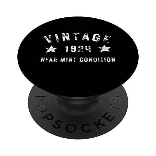 Vintage 1924 Nació en 1924 Cerca de Mint Condition Cumpleaños PopSockets PopGrip Intercambiable
