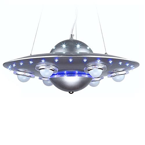 LIUYU Araña de suspensión, Habitación para niños Luz para dormitorio de niño Lámpara colgante de dibujos animados OVNI creativa Lámpara colgante Lámpara de techo habitaciones cálidas estrellas románti Cover