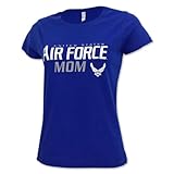 Armed Forces Gear Ladies US Air Force Mom Short-Sleeve T-Shirt - Official Licensed United States Air Force Shirts for Women (Blue, X-Large)
