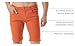 ZLZ Short Jeans for Men Slim Fit, Men's Fashion Design Stretch Slim Orange Denim Shorts Pants with Holes, Size 36