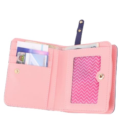 OUNONA 1pezzi Portafoglio Corto Cerniera Cerniera Gattino Resistente Pu Custodia Per Denaro Carte Foto