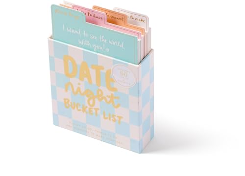 Image of WORLD TRAVELER Eccolo Dayna Lee inchDate Night Bucket List inch - 60 Cards with Creative Prompts for Adventures, Memories, and Connection, Divided into 4 Sections, Premium Cardstock in Gift-Ready Holder