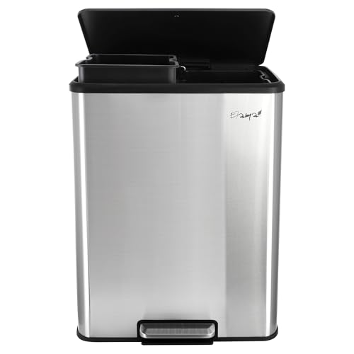 Caneca de basura doble sección 8 gal inox