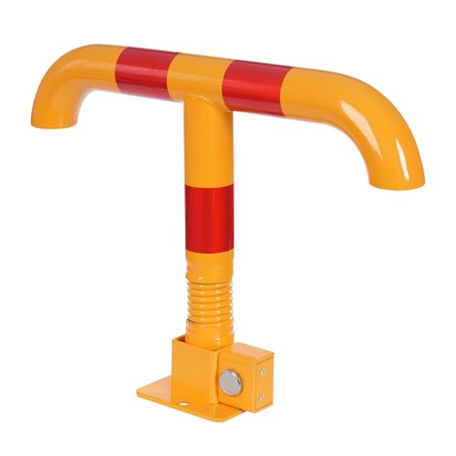 Safety Bollards Parking Post w/ 3 Keys, Parking Barrier Spring Type T-Folding Parking Post Heavy Duty Garage Lock Car Parking Lock, for Shopping Malls, Hotels, Office Buildings