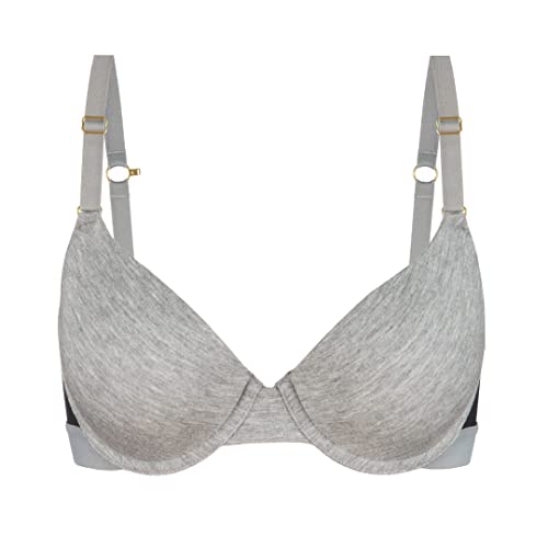 Lively All-Day T Shirt Bras For Women | Full Coverage Flexible Underwire Bra With Breathable Mesh Wing | Super Soft Fabric Heather Gray #TOP7