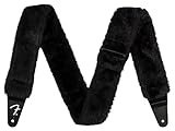 Fender Supersoft Strap Poodle Plush Black   Sangle pour Guitares