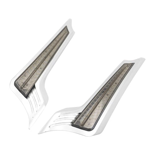 Clignotant pour feu stop moto avec garde-boue arrière LED Chrome Gray
