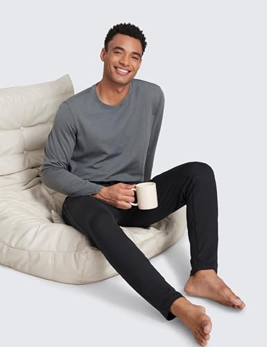 CRZ YOGA Mens Cloud Jersey Lightweight Sweatpants 30" Workout Casual Lounge Open Bottom Pants with Zipper Pockets3