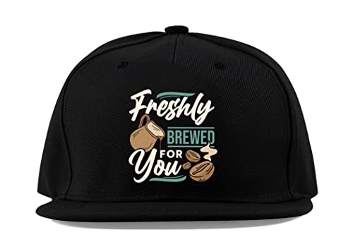 Casquette barista café visière plate en coton bio style urbain pour homme et femme
