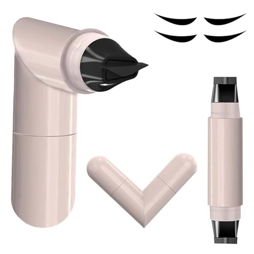 Vibbang Eye Liner Stamp, Sello de Delineador de Ojos, Sello de Maquillaje Negro de ala de Punta Doble, Delineador de Ojos Waterproof, Plantilla Cosmética Resistente a las Manchas (C)