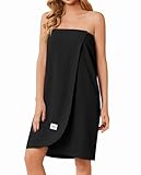 Ekouaer Womens Bath Wraps Waffle Lightweight Knee Length Soft Spa Robe with Adjustable Closure S-XL