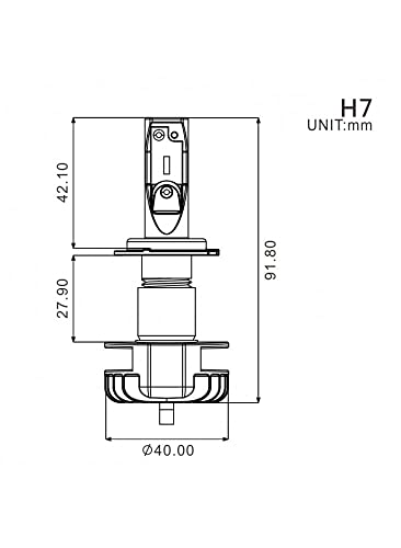 Lámpara H7 LED de 24W con lastre individual para faros delanteros de coche 3