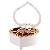 Liqzirtu Joyero musical – giratoria de bailarina organizadora de corazones | Collares, pulseras, pendientes, almacenamiento decorativo para niñas