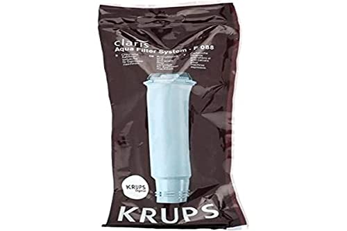 Krups F08801 Filtro de Agua para cafeteras Claris, con iones y carbón activado de plata, para cafeteras KRUPS, Previene depósitos de cal y protege la cafetera