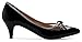 OLIVIA K Women's Classic Closed Toe D'orsay Bow Kitten Heel Pump Dress, Work, Party Mid Heeled Pumps,Black,8.5 B(M) US