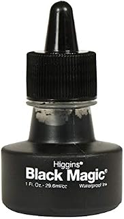 Higgins Black Magic Pigmented Ink Waterproof 1oz (44011), Other, Multicoloured, 6.77 x 6.77 x 9.74 cm