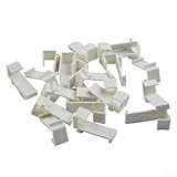 Double Roller Blind Clamp, 17Mm White Plastic Window Treatment Hardware, No Drill For Blind Clamp Carrier Double Roller Sash Door (20pcs)