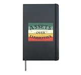 Assets Over Liabilities Accounting Accountant CPA Hardcover Journal, Black