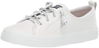 Sperry Womens Crest Vibe Leather Sneaker, White, 6