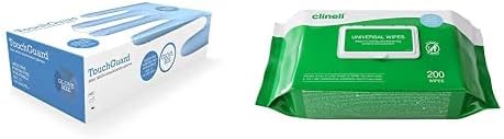 TouchGuard Blue Nitrile Disposable Gloves, Latex-Free & Powder-Free, Box of 100, Medium