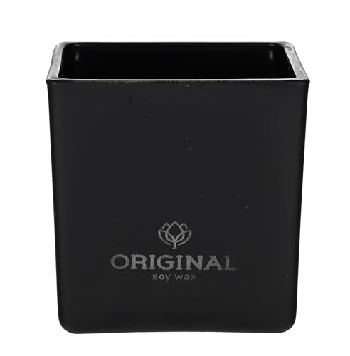 ORIGINALWAX Tonka Duft Kerze aus Soja Wachs Schwarz Matt Handgemacht Duftkerzen im Glas 100{d47ce584a6d0aaa58ca45caea701d57af009497fb1f7734ea72f212bb7a9e932} Natürliche Vegan Holzdocht Candle 240 ml Geschenkidee 50 Stunden Quadratisch PREMIUM