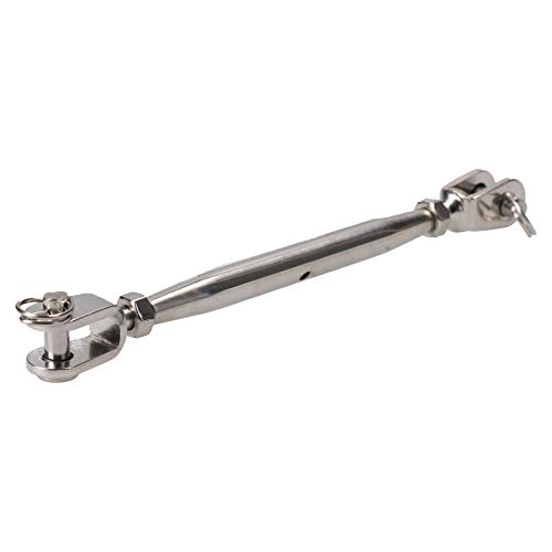 AB Tools Rigging Screw 6mm Jaw to Jaw Turnbuckle Straining Marine Grade Stainless 2PK miniatura 2