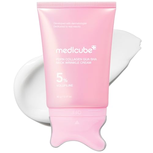 medicube PDRN Collagen Gua Sha Neck Wrinkle Cream | Built-In Gua ...