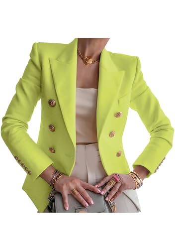 10 Best Double Breasted Blazers to Elevate Your Wardrobe Game 2 YMING Women's Double Breasted Long Sleeve Blazer