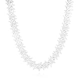 HZMAN Chunky Transparent Acrylic Spike Necklace for Men Goth Choker Collar