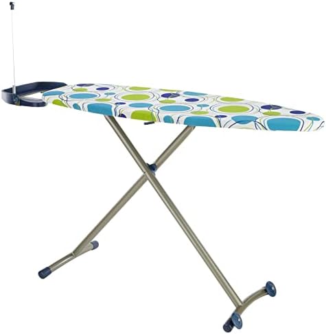 Amazon Basics Ironing Board with H-Shaped Iron Rest, Medium, 122x38 cm - Black