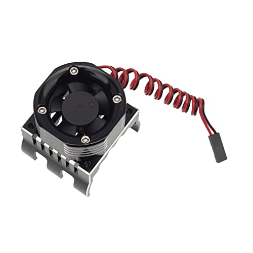 Rc Motor Heatsink With 21000Rpm Cooling Fan, 42Mm Motor Radiator With Rgb Light Brushless Engine Motor Heat Sink For Traxxas 1/8 1/10 Car Truck Buggy Scx10, Tamiya Arrma Axial Rc Car 4274 4268 Motor #TOP5