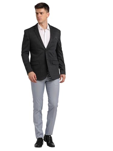 Blazer homme coupe ample noir uni décontracté en maille tricotée
