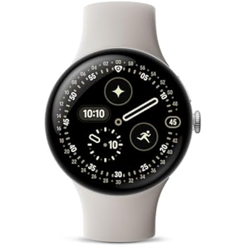 Google Pixel Watch 4 (45mm) - Smartwatch - Porcelain Active Band - Wi-Fi