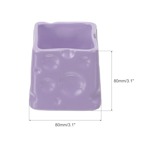 Rangement de fourchettes et pot à crayons violet céramique PATIKIL