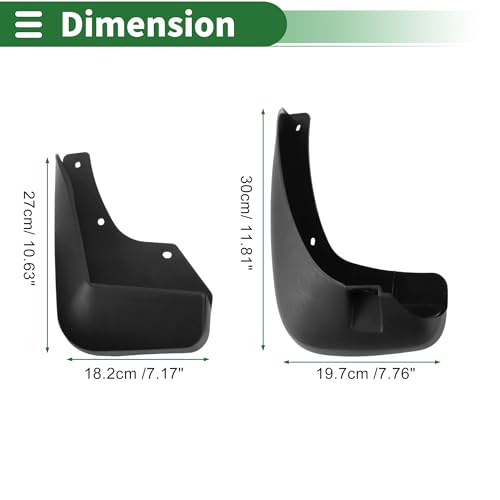 Image of Motoforti Mud Flaps Splash Guards Mud Guards for Chevrolet Captiva Sport 2015-2019 W /Mount Accessories