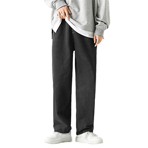 Jean d'hiver pour homme chaud et froid en velours - Coupe ample et décontractée - Pantalon pour garçon - Noir, Noir , 31-35 Cover