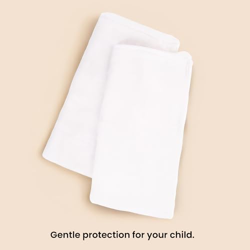 Image of Haber Traditional Indian Muslin Baby Wash Towel for Baby Care Soft and Absorbent, Baby Wipes, Face-Wash, Body Wipe, Napkins (White),5 Count