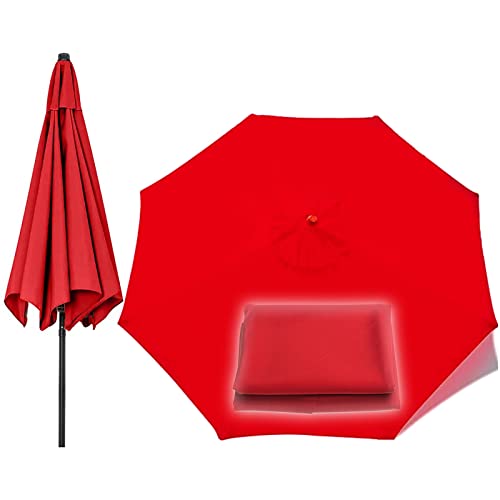 Cubierta para paraguas de patio de 8.8ft con protección solar y lona verde de alta resistencia