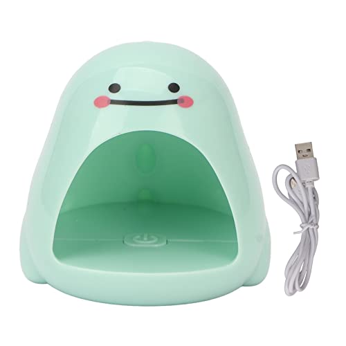 UV LED Nail Lamp, Mini Nail Dryer Cute Dinosaur Shape Gel Nail Light for Nail Polish Professional Nail Polish Curing Lamp USB Interface Art Tools Fingernail and Toenail (Green)